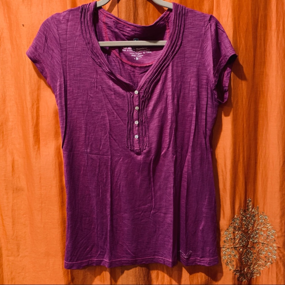 Purple Rose Active Wear Backpacking Basic T Shirt